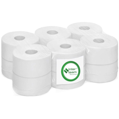 Papier Toaletowy Jumbo Celulozowy - Biały 12 rolek